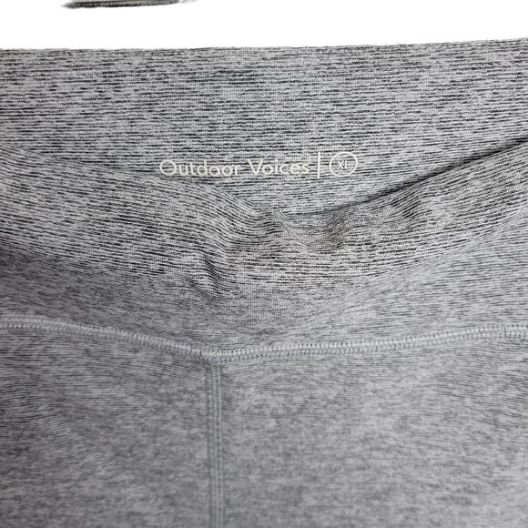 Outdoor Voices Gray Mid Rise Two Tone 3/4 Active Warm Up Leggings Women Sz XL - Picture 5 of 6